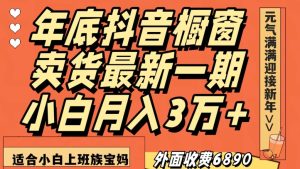 外面收费6890元年底抖音橱窗卖货最新一期，小白月入3万，适合小白上班族宝妈【揭秘】-董叔项目网