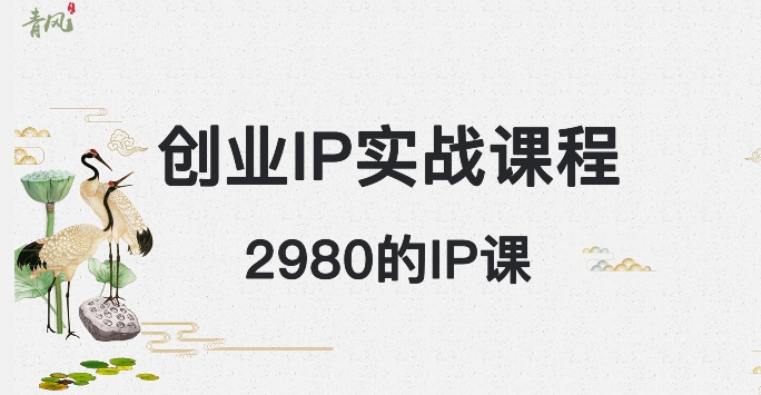 外边卖2980的创业IP课程，做私域月入5w+-董叔项目网