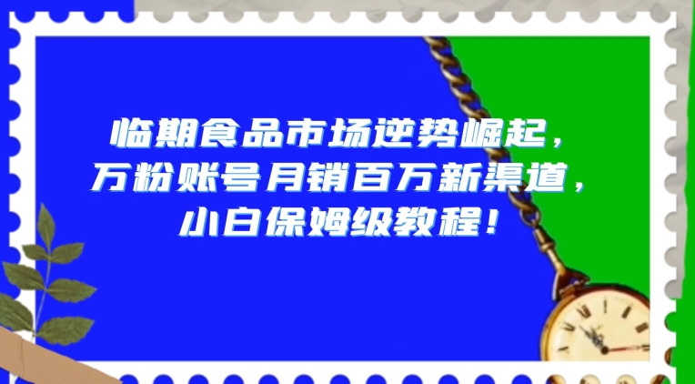 临期食品市场逆势崛起，万粉账号月销百万新渠道，小白保姆级教程【揭秘】-董叔项目网