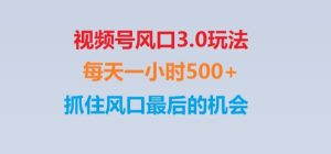 视频号风口3.0玩法单日收益1000+,保姆级教学,收益太猛,抓住风口最后的机会【揭秘】-董叔项目网