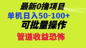 0撸项目，单机日入50-100+，批量操作，一天300轻松-董叔项目网