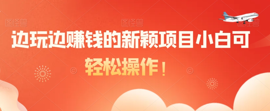 边玩边赚钱的新颖项目小白可轻松操作！-董叔项目网