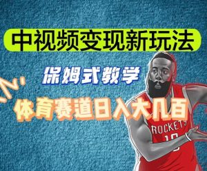 中视频变现新玩法,体育赛道日入大几百【揭秘】-董叔项目网