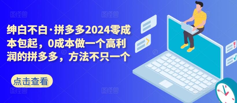 拼多多2024零成本包起，0成本做一个高利润的拼多多，方法不只一个-董叔项目网