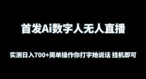 首发Ai数字人无人直播，实测日入700+无脑操作 你打字她说话挂机即可【揭秘】-董叔项目网