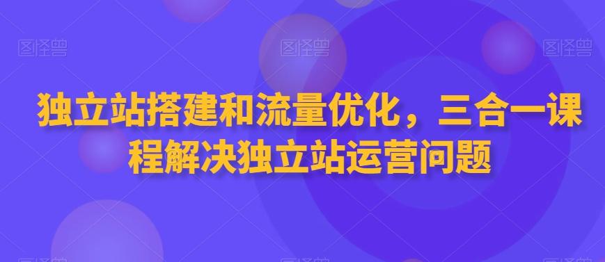 独立站搭建和流量优化，三合一课程解决独立站运营问题-董叔项目网