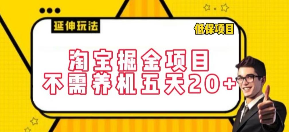 淘宝掘金项目，不需养机，五天20+，每天只需要花三四个小时【揭秘】-董叔项目网