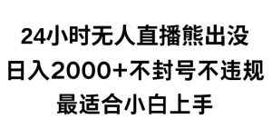 快手24小时无人直播熊出没，不封直播间，不违规，日入2000+，最适合小白上手，保姆式教学【揭秘】-董叔项目网