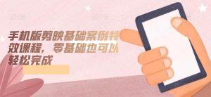 手机版剪映基础案例特效课程，零基础也可以轻松完成-董叔项目网