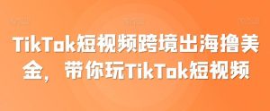 TikTok短视频跨境出海撸美金，带你玩TikTok短视频-董叔项目网