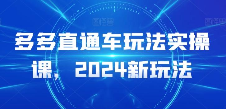 多多直通车玩法实操课，2024新玩法-董叔项目网