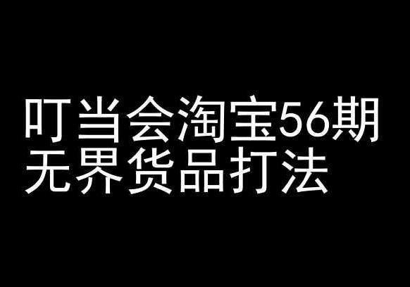 叮当会淘宝56期：无界货品打法-淘宝开店教程-董叔项目网