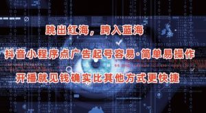 抖音小程序点广告项目，起号容易，简单易操作，开播就见有收益【揭秘】-董叔项目网