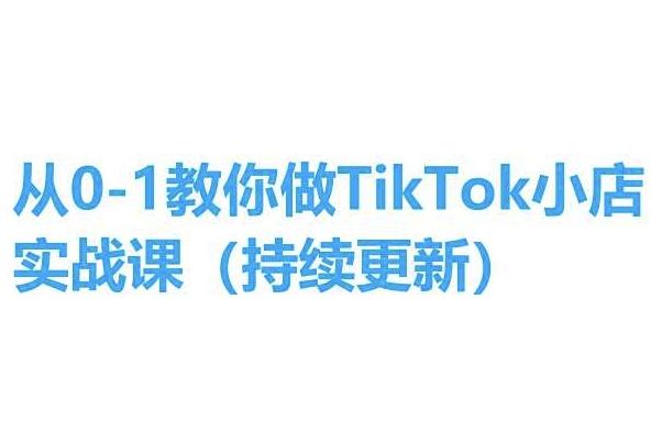 从0-1教你做TikTok小店实操课(持续更新)，手把手教你，简单易学-董叔项目网