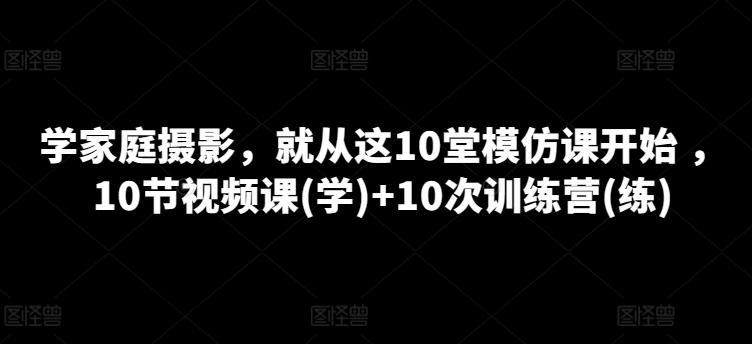 学家庭摄影，就从这10堂模仿课开始 ，10节视频课(学)+10次训练营(练)-董叔项目网