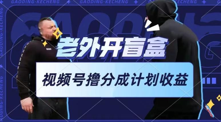 老外开盲盒视频，撸视频号分成计划收益，每天只需一小时，新手小白轻松上手【揭秘】-董叔项目网