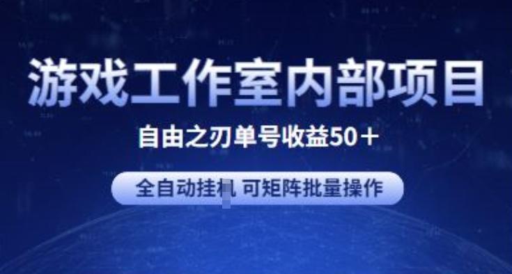 游戏工作室内部项目 自由之刃2 单号收益50+ 全自动挂JI 可矩阵批量操作【揭秘】-董叔项目网
