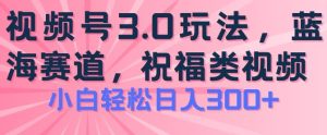 2024视频号蓝海项目，祝福类玩法3.0，操作简单易上手，日入300+【揭秘】-董叔项目网
