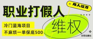 职业打假人电商维权揭秘，一单保底500，全新冷门暴利项目【仅揭秘】-董叔项目网