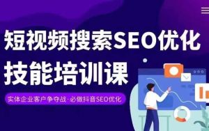 实体抖音搜索(抖音SEO)变现课，短视频搜索seo优化技能-董叔项目网