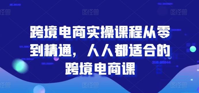 跨境电商实操课程从零到精通，人人都适合的跨境电商课-董叔项目网