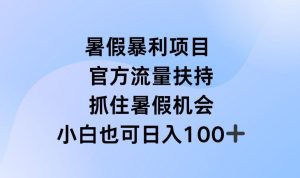 暑假暴利直播项目,官方流量扶持,把握暑假机会【揭秘】-董叔项目网