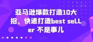亚马逊爆款打造10大招，快速打造best seller 不是事儿-董叔项目网