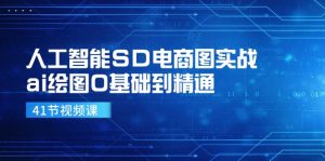 人工智能SD电商图实战，ai绘图0基础到精通(41节视频课-董叔项目网