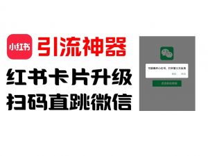 全网首发，小红书直跳微信卡片制作教程，无限制作可转卖，外面一张卖99【揭秘】-董叔项目网