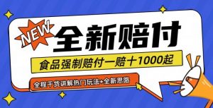 全新赔付思路糖果食品退一赔十一单1000起全程干货【仅揭秘】-董叔项目网