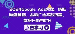 2024Google Ads教程,精准询盘秘籍,谷歌广告投放流程,数据分析与优化-董叔项目网