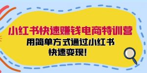 小红书快速赚钱电商特训营：用简单方式通过小红书快速变现！-董叔项目网
