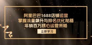 阿里巴巴1688店铺运营，掌握流量飙升与排名优化秘籍 年销百万核心运营策略-董叔项目网