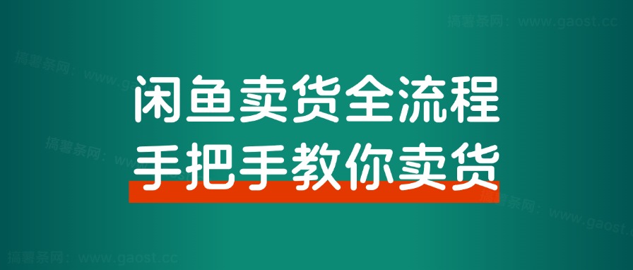 【超级干货分享】闲鱼卖货全流程步骤,手把手教你卖货,从选品到出单 全套项目课程+实操经历复盘-董叔项目网