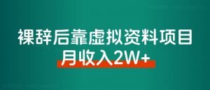 2024年,裸辞靠着虚拟资料项目月收入2W+,普通 人可复制的详细变现方法!-董叔项目网