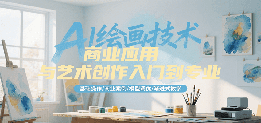 AI绘画技术商业应用与艺术创作入门到专业，基础操作/商业案例/模型调优/渐进式教学-董叔项目网