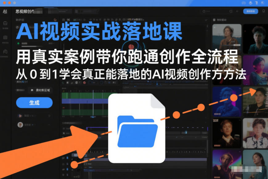 AI视频实战落地课,用真实案例带你跑通创作全流程,从0到1学会真正能落地的AI视频创作方法-董叔项目网