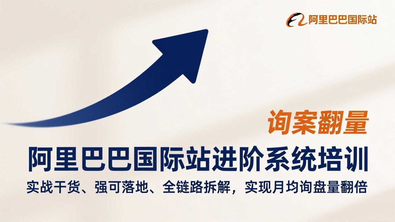 阿里巴巴国际站进阶系统培训，实战干货、强可落地、全链路拆解，实现月均询盘量翻倍-董叔项目网