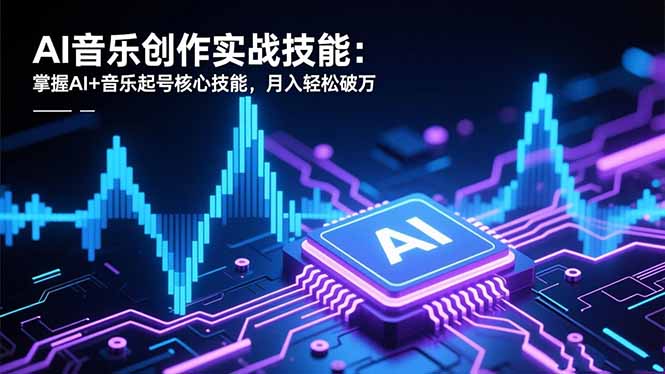 AI音乐创作实战技能：掌握AI+音乐起号核心技能，月入轻松破万-董叔项目网