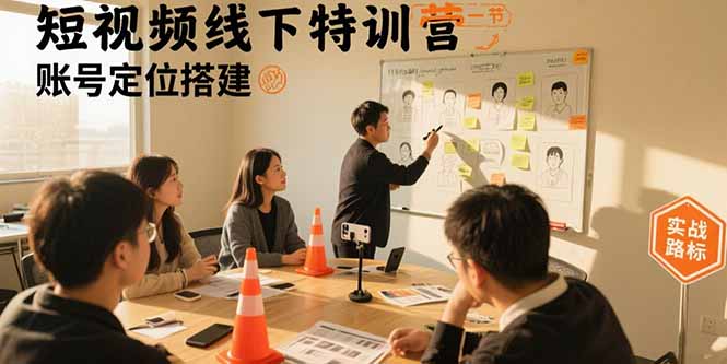 短视频线下特训营：账号定位搭建/口播号拍摄剪辑/直播间流量入口/变现实战-董叔项目网