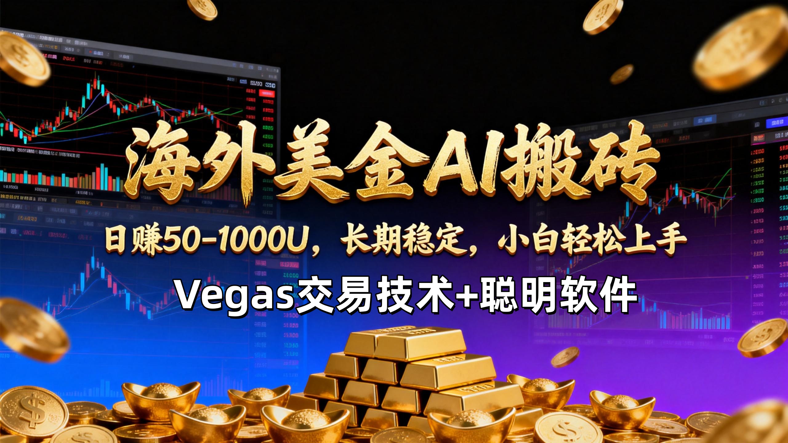 【海外美金AI搬砖】Vegas交易技术+聪明软件,日赚50-1000U,长期稳定,小白轻松上手。-董叔项目网