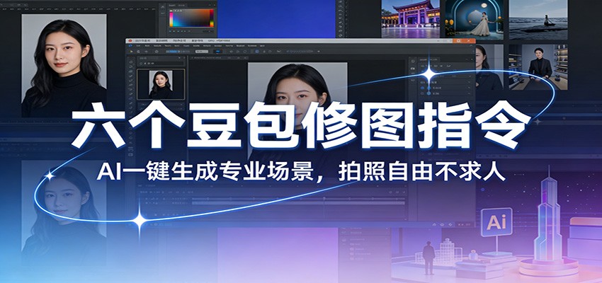 六个豆包修图指令：AI 一键生成专业场景，拍照自由不求人-董叔项目网