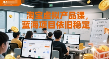 淘宝虚拟产品课，蓝海项目依旧稳定-董叔项目网