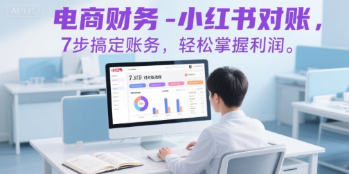 电商财务-小红书对账，7步搞定账务，轻松掌握利润-董叔项目网