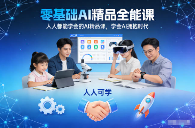 零基础AI精品全能课，人人都能学会的AI精品课，学会AI拥抱时代-董叔项目网