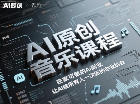 AI原创音乐课程，在家可做的Ai副业，让Ai给所有人一次新的创业机会-董叔项目网
