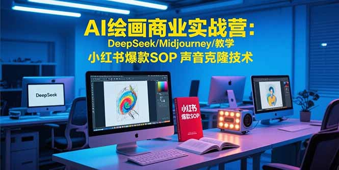 AI绘画商业实战营：DeepSeek/Midjourney/教学 小红书爆款SOP 声音克隆技术-董叔项目网