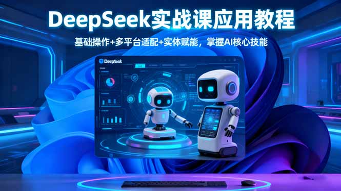 DeepSeek实战课应用教程、基础操作+多平台适配+实体赋能，掌握AI核心技能-董叔项目网