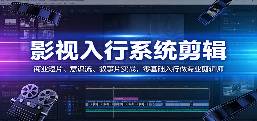 影视系统剪辑，商业短片、意识流、叙事片实战，零基础入行做专业剪辑师-董叔项目网