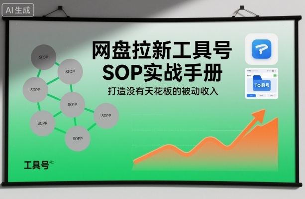 网盘拉新工具号SOP实战手册,打造没有天花板的被动收入-董叔项目网